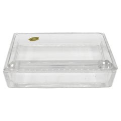 Cut Crystal Glass Box from Val St Lambert, Belgium, 1950s for sale at Pamono