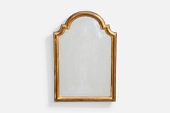 Belgian Designer, Wall Mirror, Wood, Belgium, 1970s