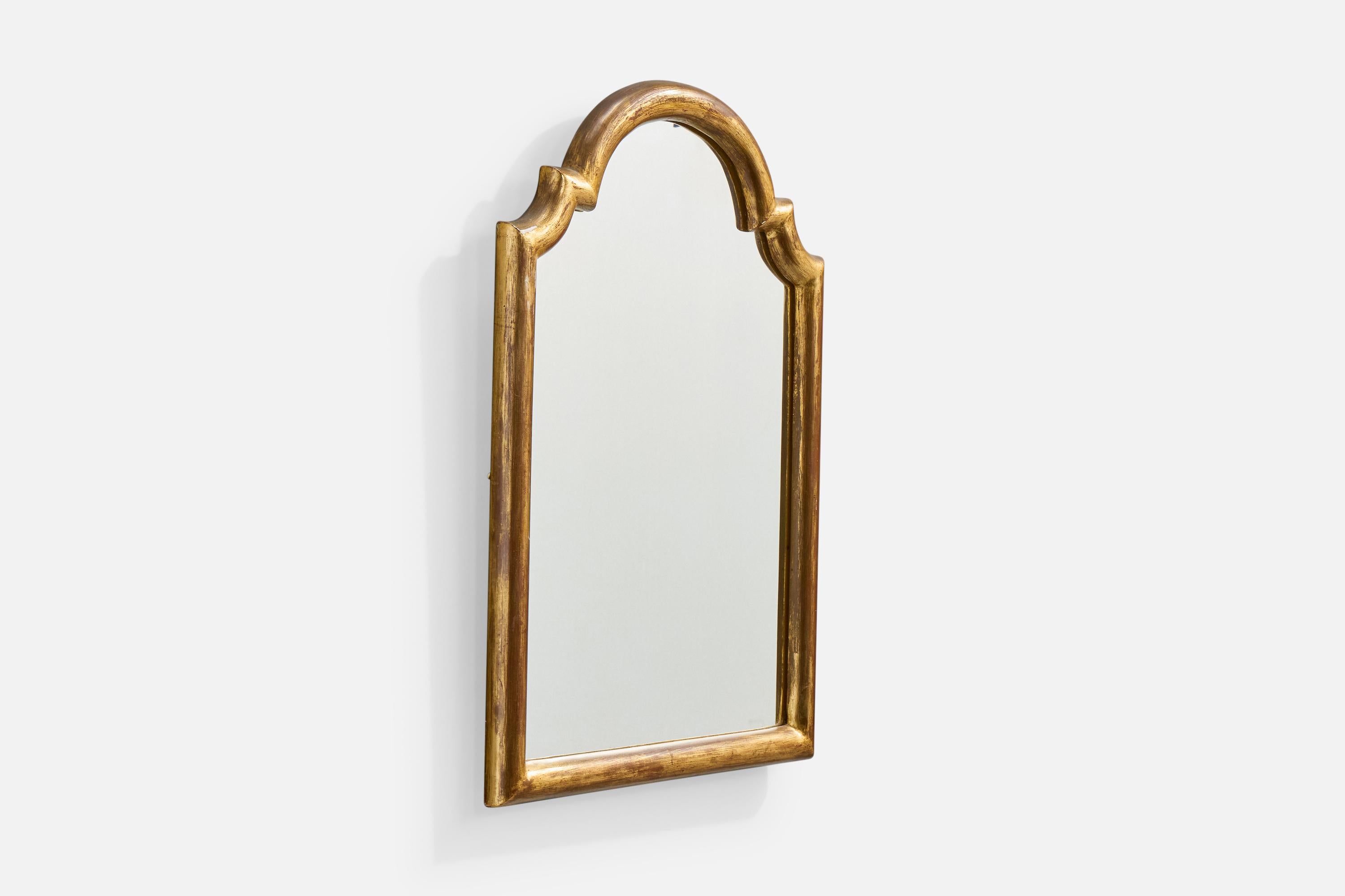Mid-Century Modern Designer belge, miroir mural, Wood, Belgique, années 1970 en vente