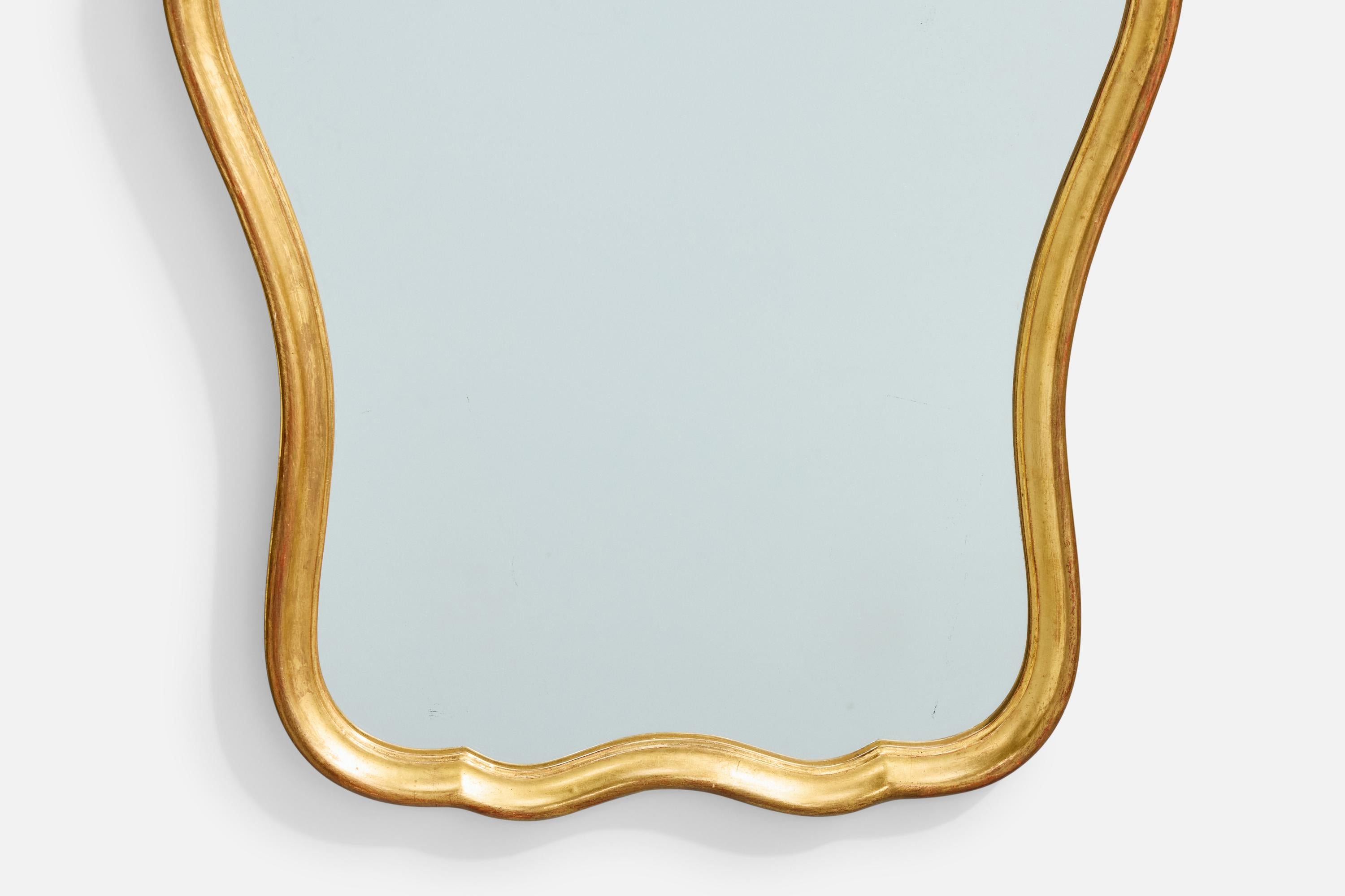 Designer belge, miroir mural, Wood, Belgique, années 1970 Bon état - En vente à High Point, NC