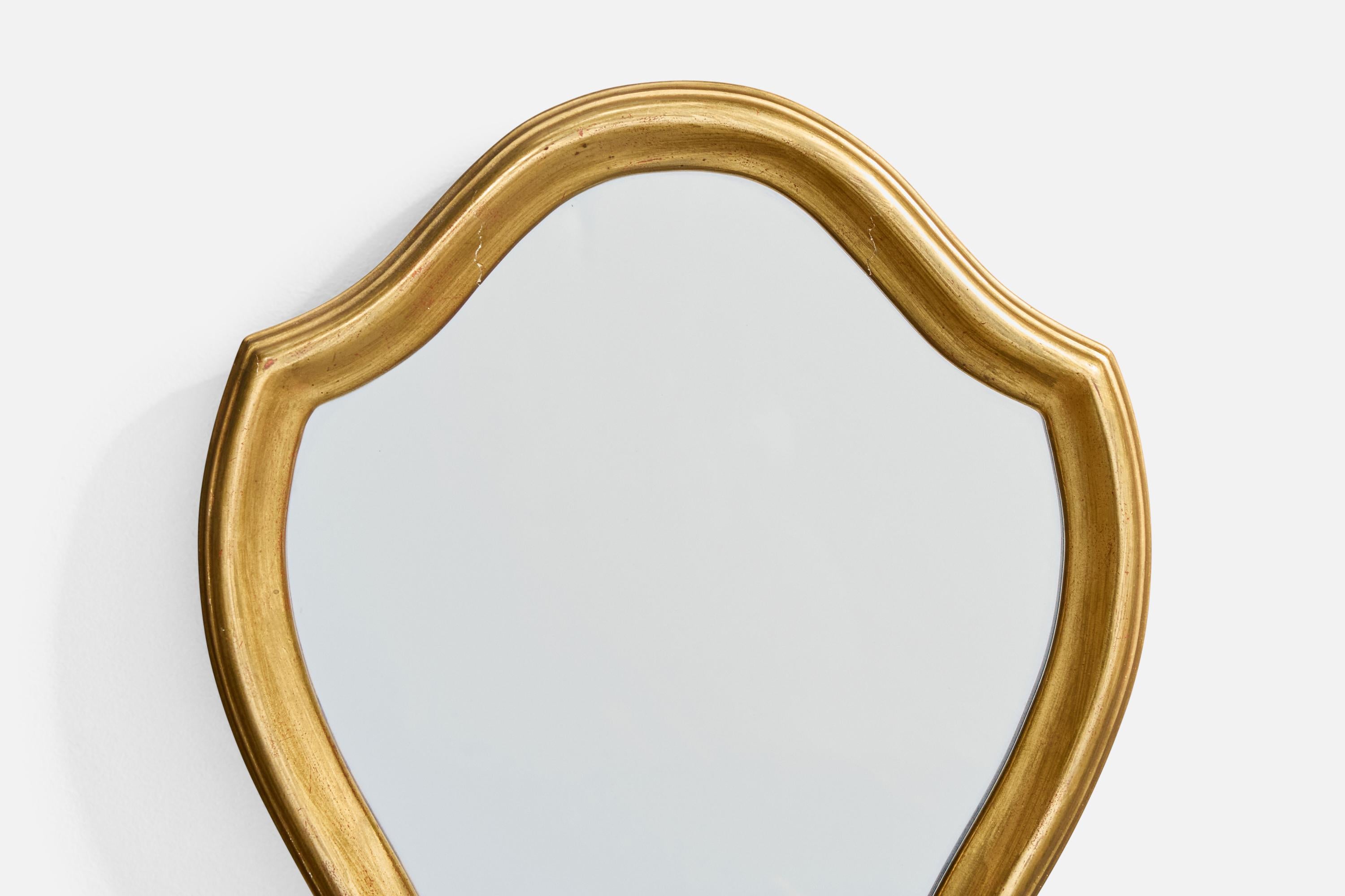 Designer belge, miroir mural, Wood, Belgique, années 1970 Bon état - En vente à High Point, NC