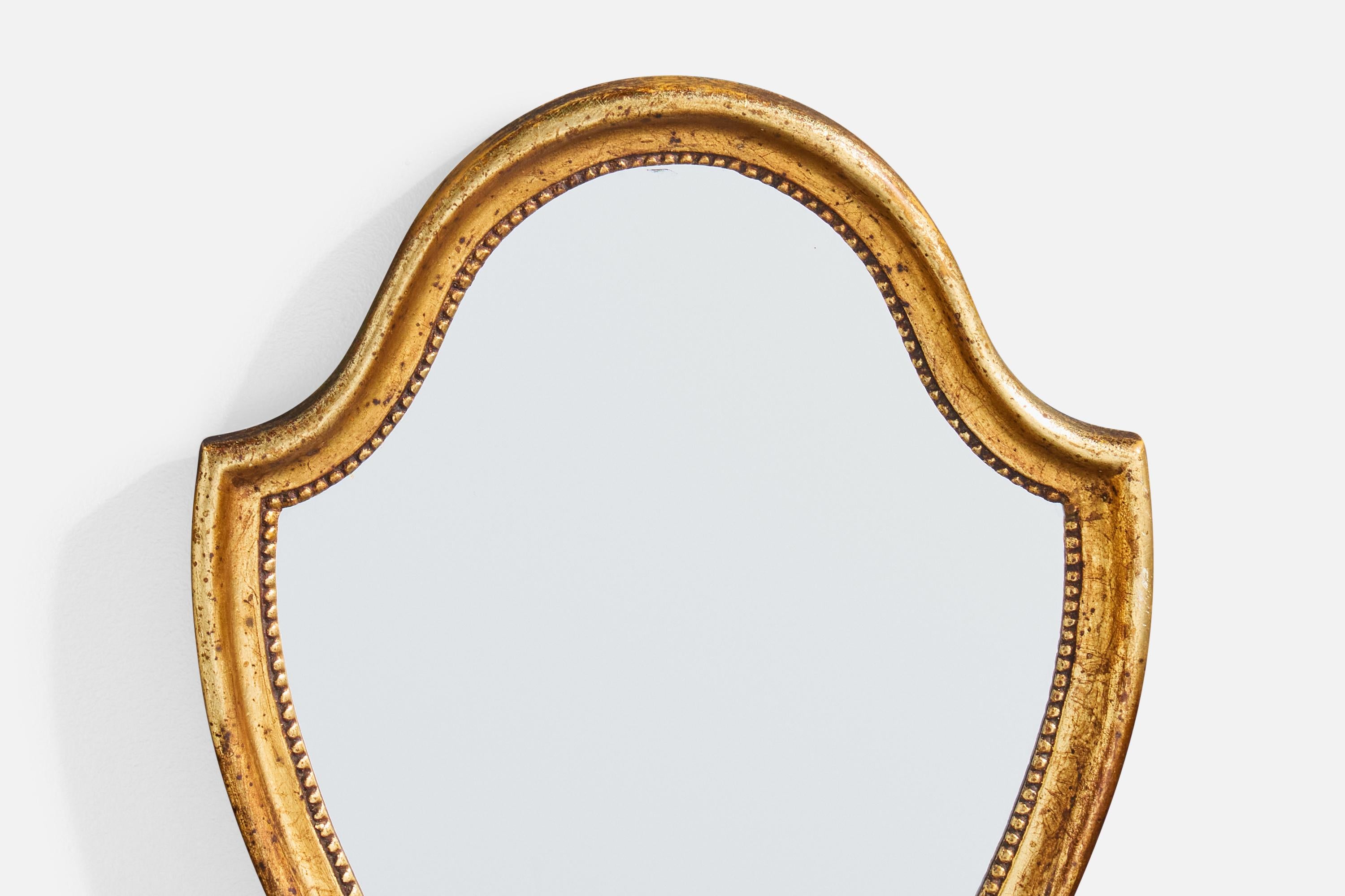 Designer belga, Specchio da parete, Wood, Belgio, anni '70 In condizioni buone a High Point, NC