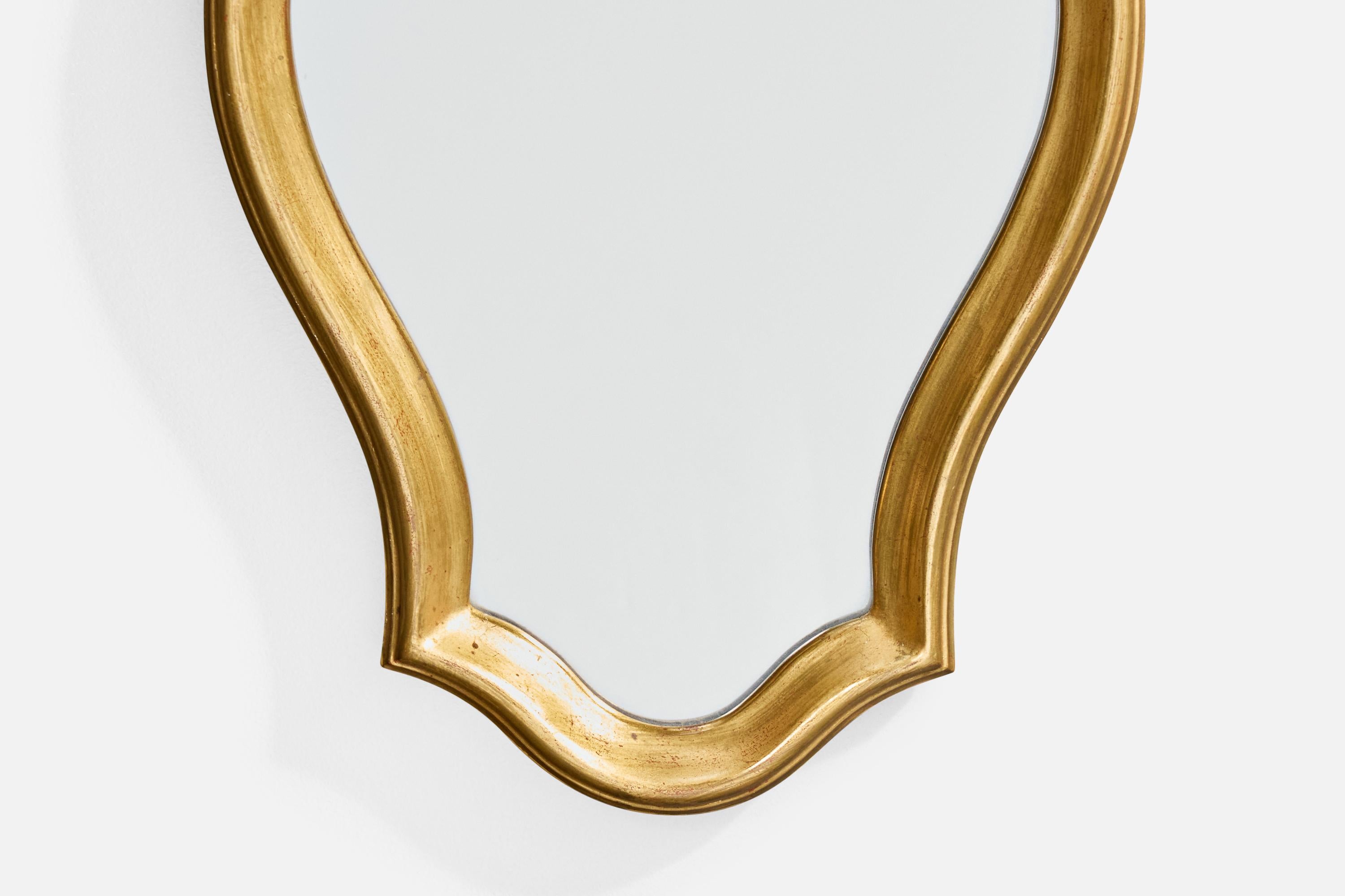 Fin du 20e siècle Designer belge, miroir mural, Wood, Belgique, années 1970 en vente