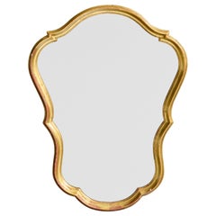 Designer belge, miroir mural, Wood, Belgique, années 1970