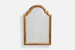 Designer belge, miroir mural, Wood, Belgique, années 1970