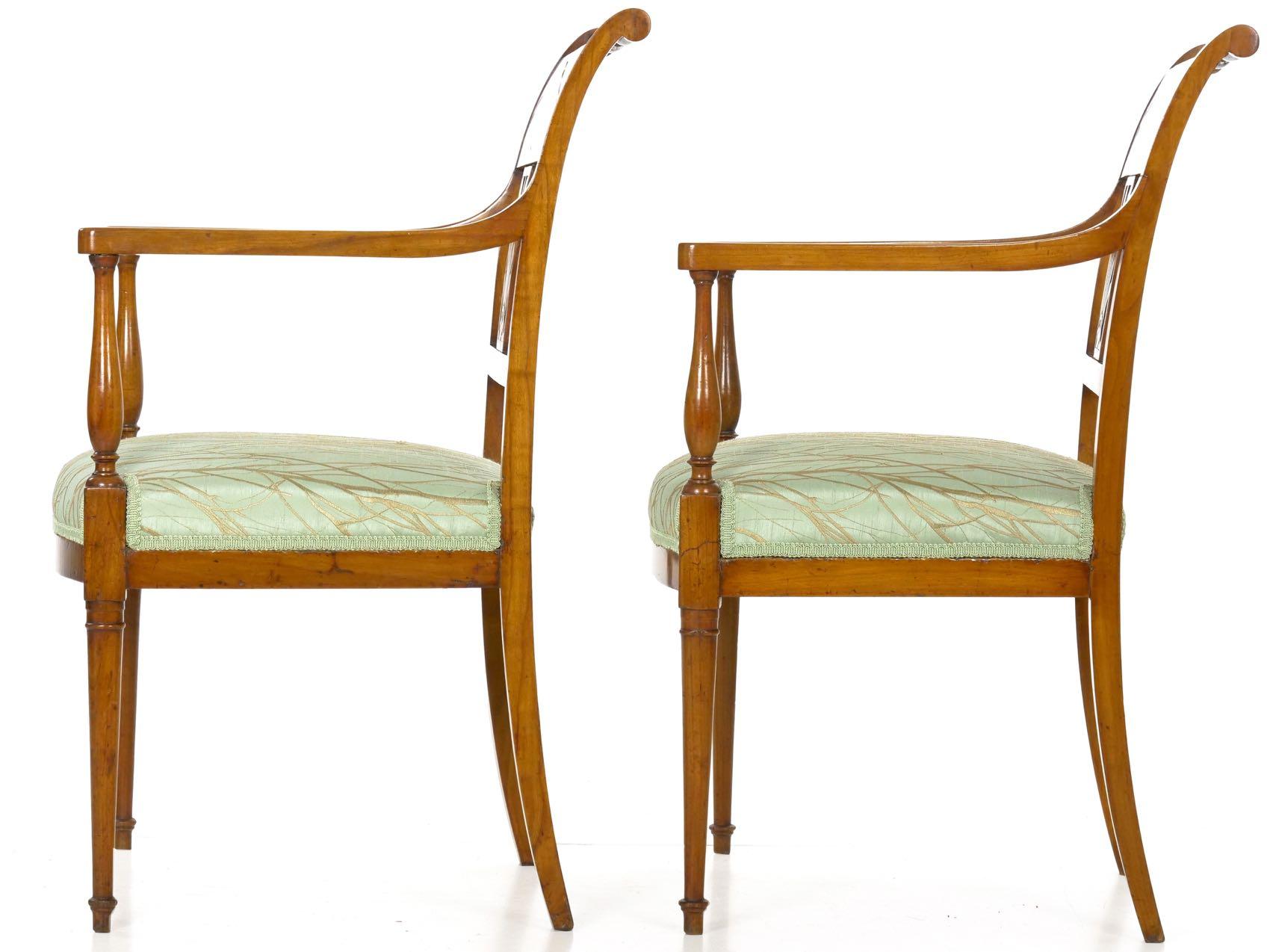 Belgian Empire Carved Fruitwood Set of Four Chairs by Jean-Joseph Chapuis 3