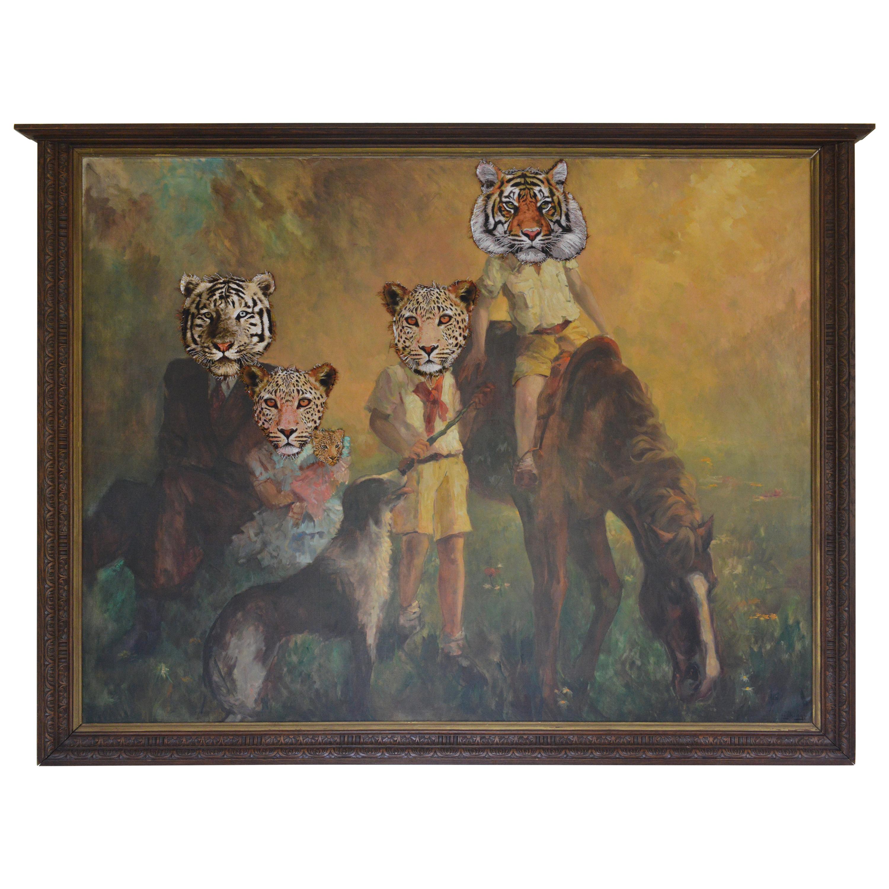 Belgian Family Portrait by Aimé Van Belleghem For Sale