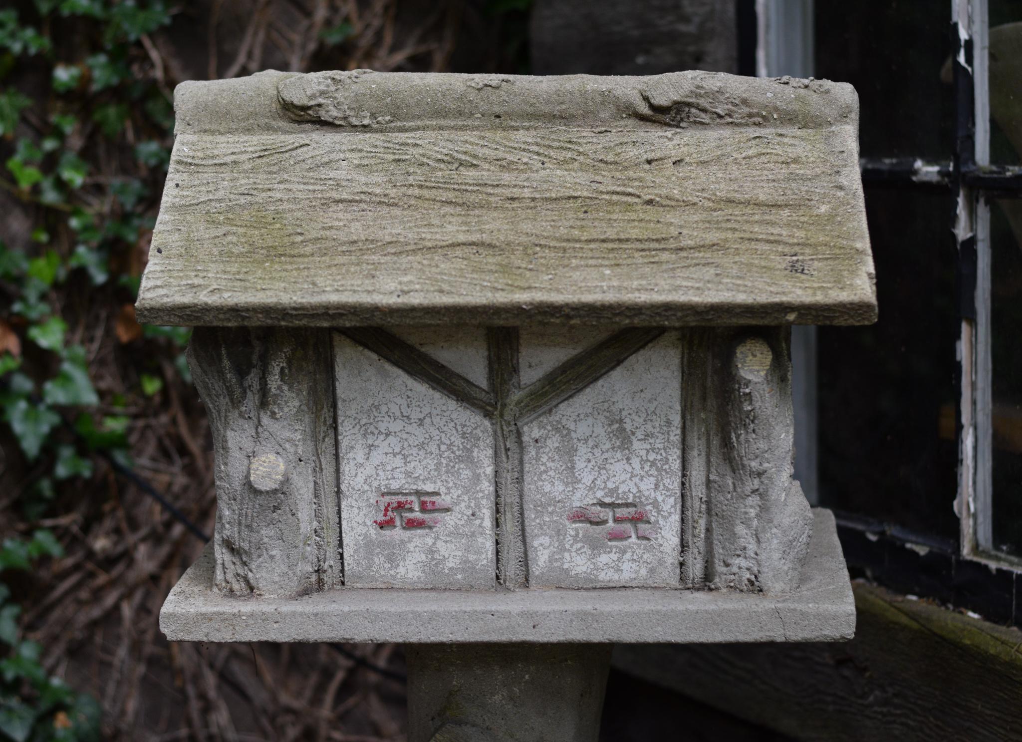 Cast Stone Belgian Faux Bois Mailbox For Sale