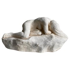 Belgian Female Stone Sculpture