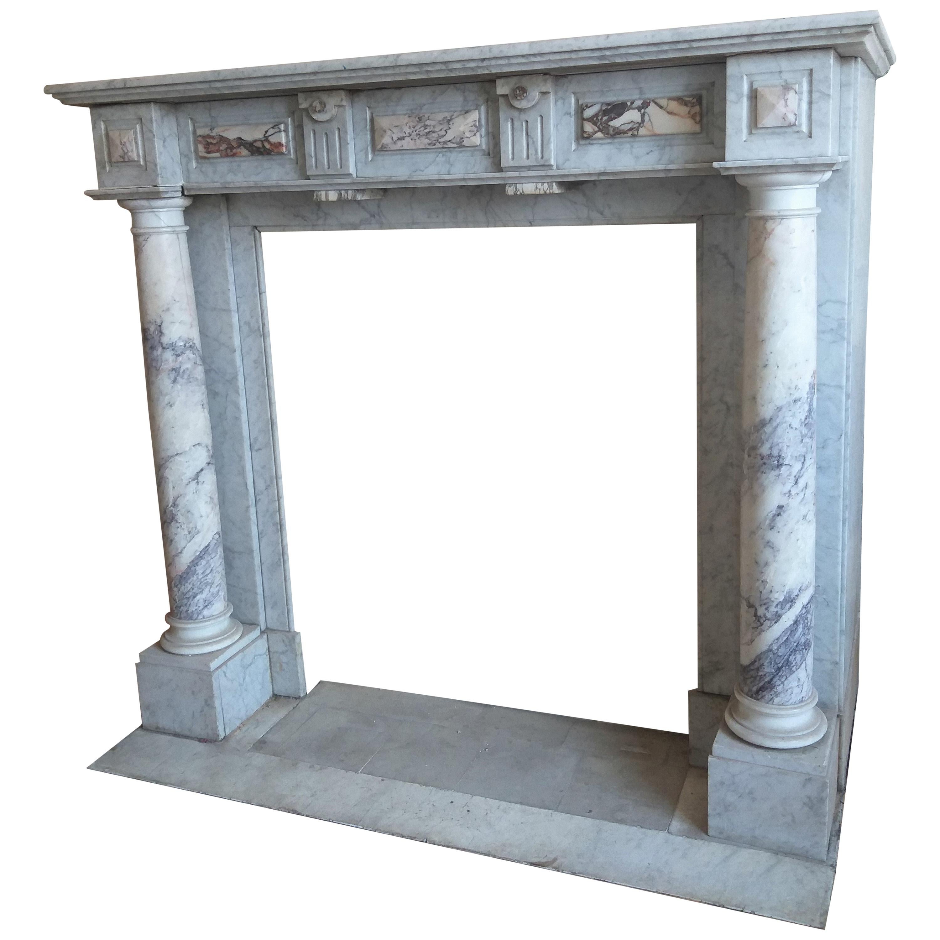 Belgian Fireplace Surround, Late 19th Century, Napoléon III For Sale