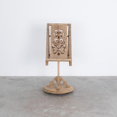 Belgian Fleur-de-Lis Bleached Oak Stand