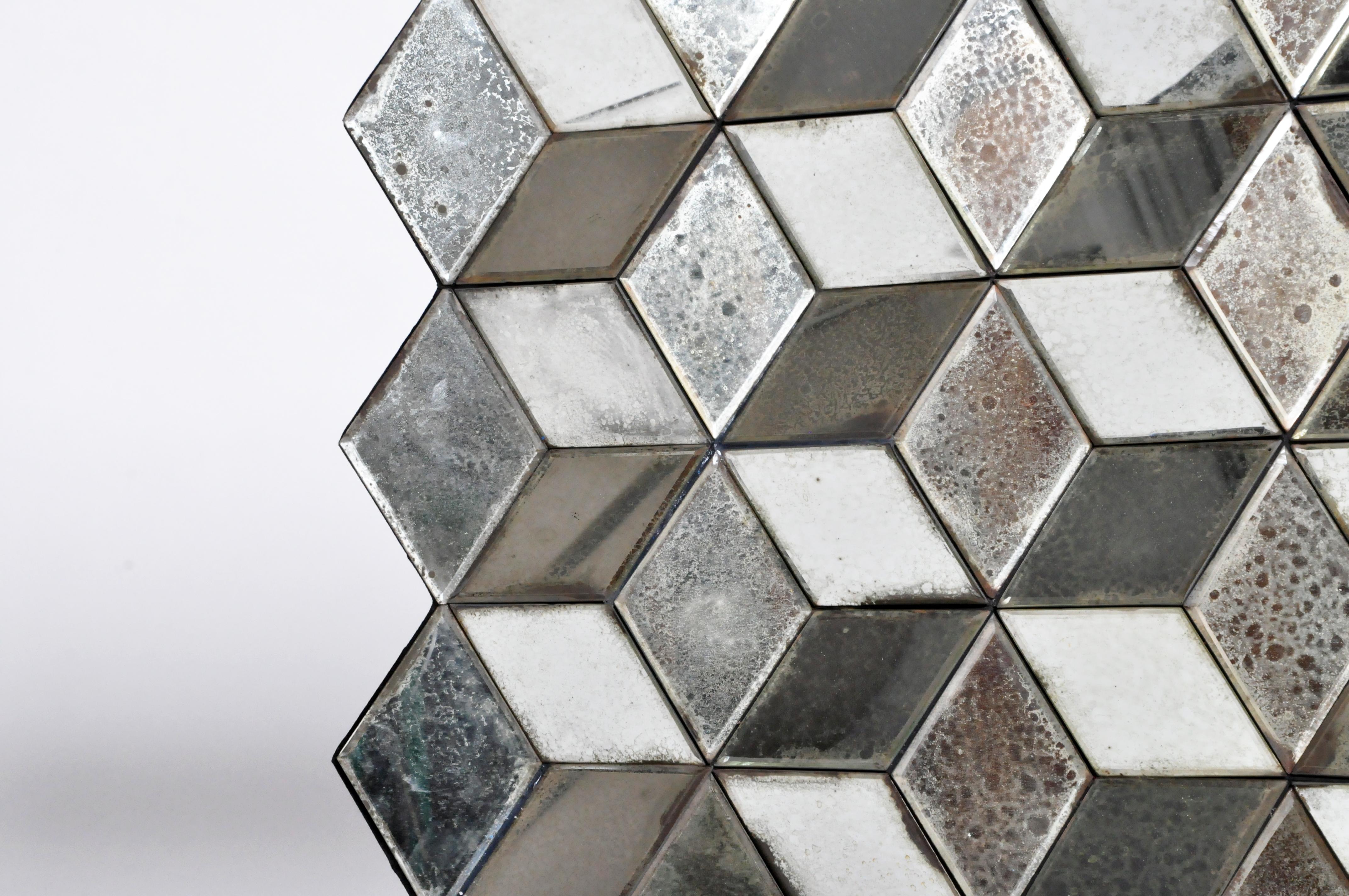 Belgian Glass Cube Brutalist Art Panel by Olivier de Shernee 7