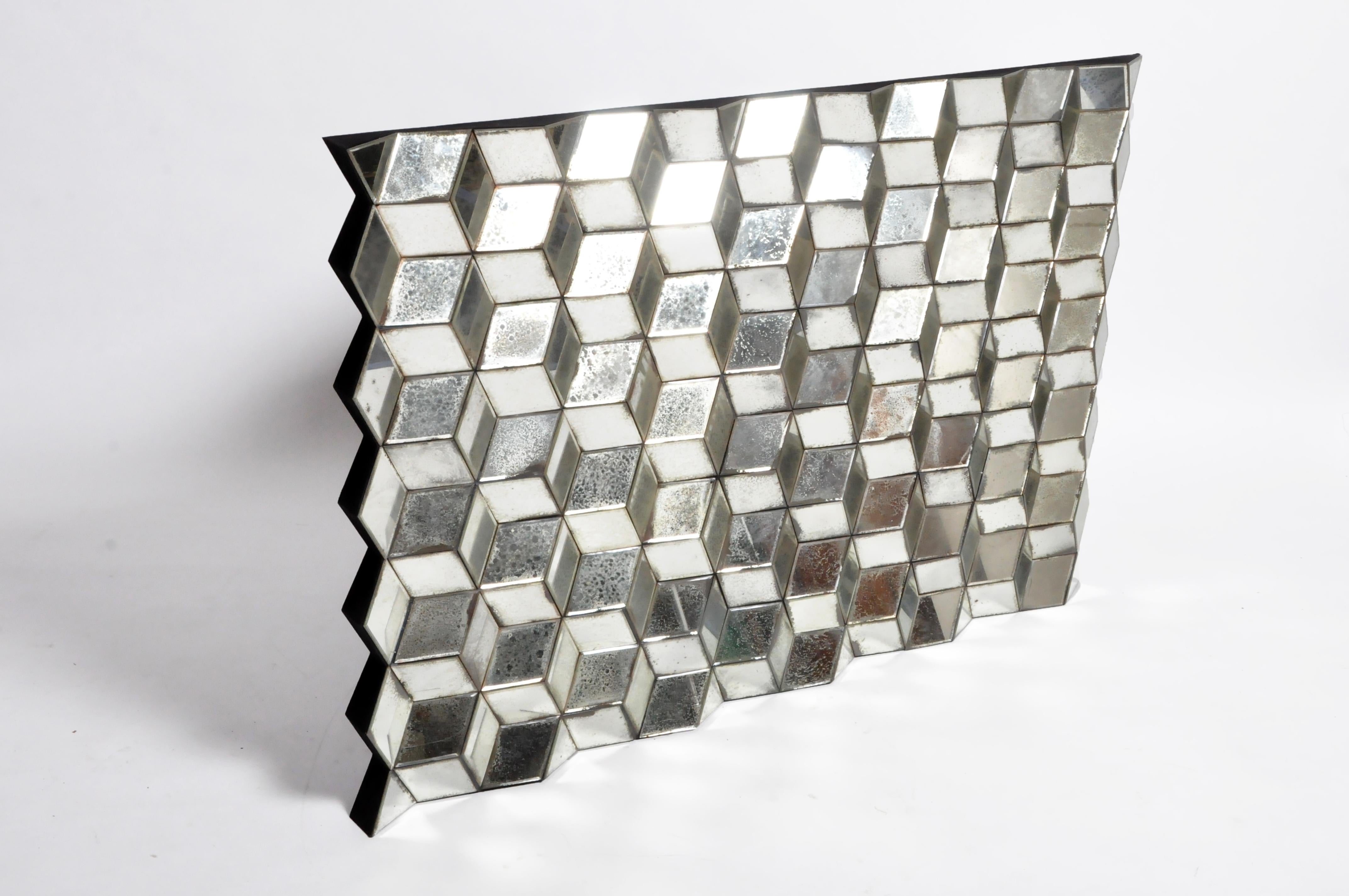 Belgian Glass Cube Brutalist Art Panel by Olivier de Shernee 11