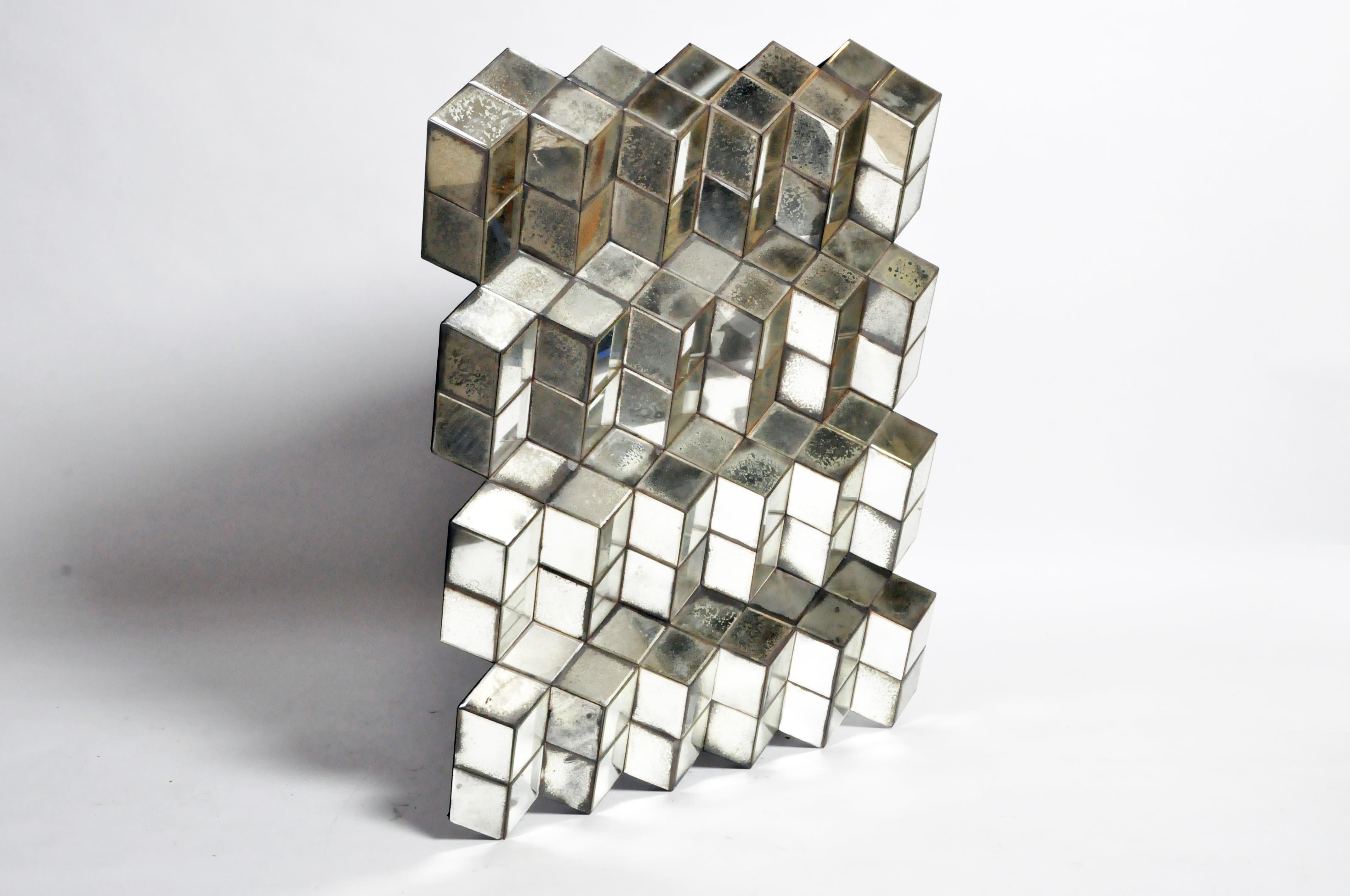 Belgian Glass Cube Brutalist Art Panel by Olivier de Shernee 14