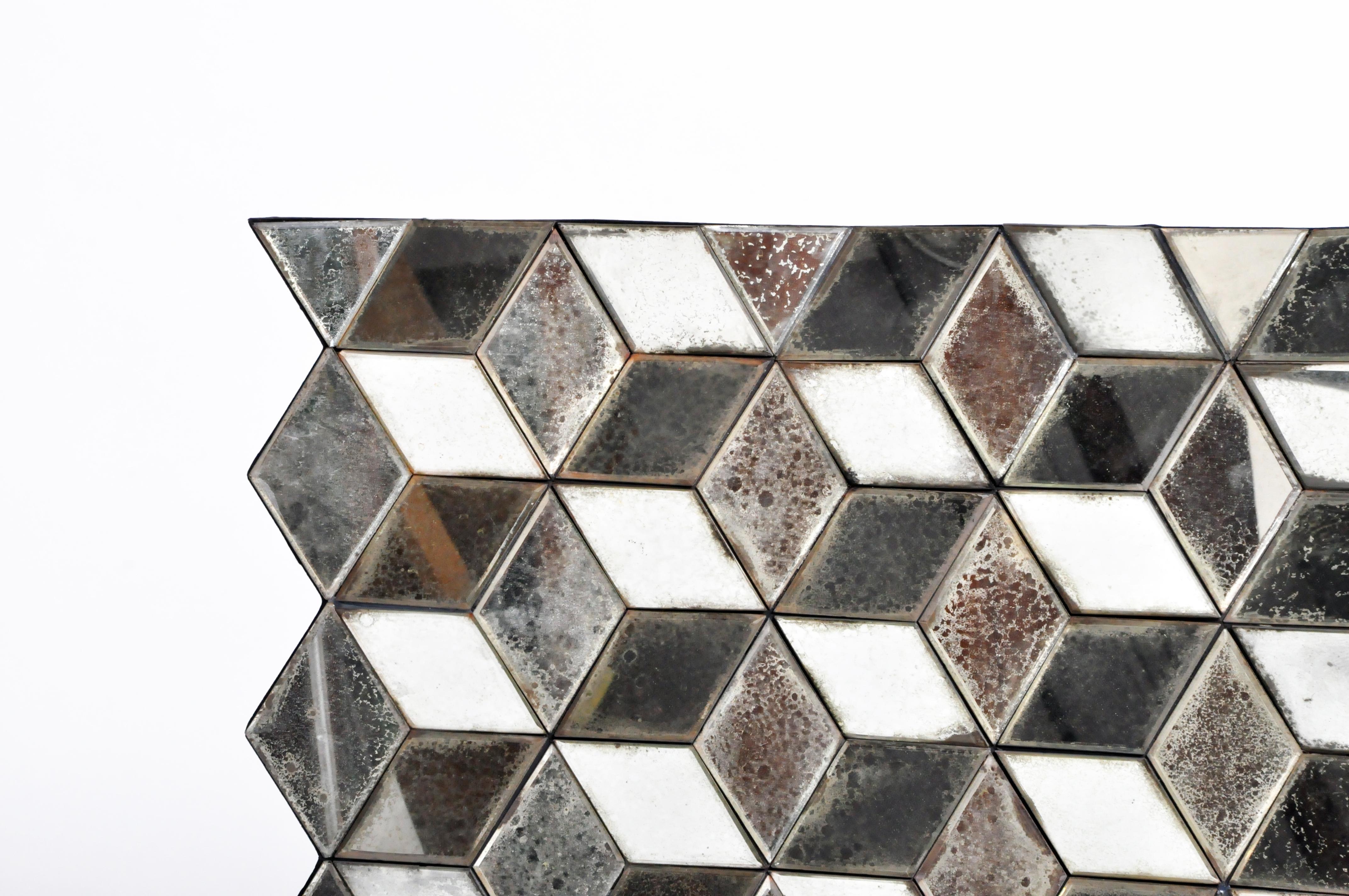 Contemporary Belgian Glass Cube Brutalist Art Panel by Olivier de Shernee