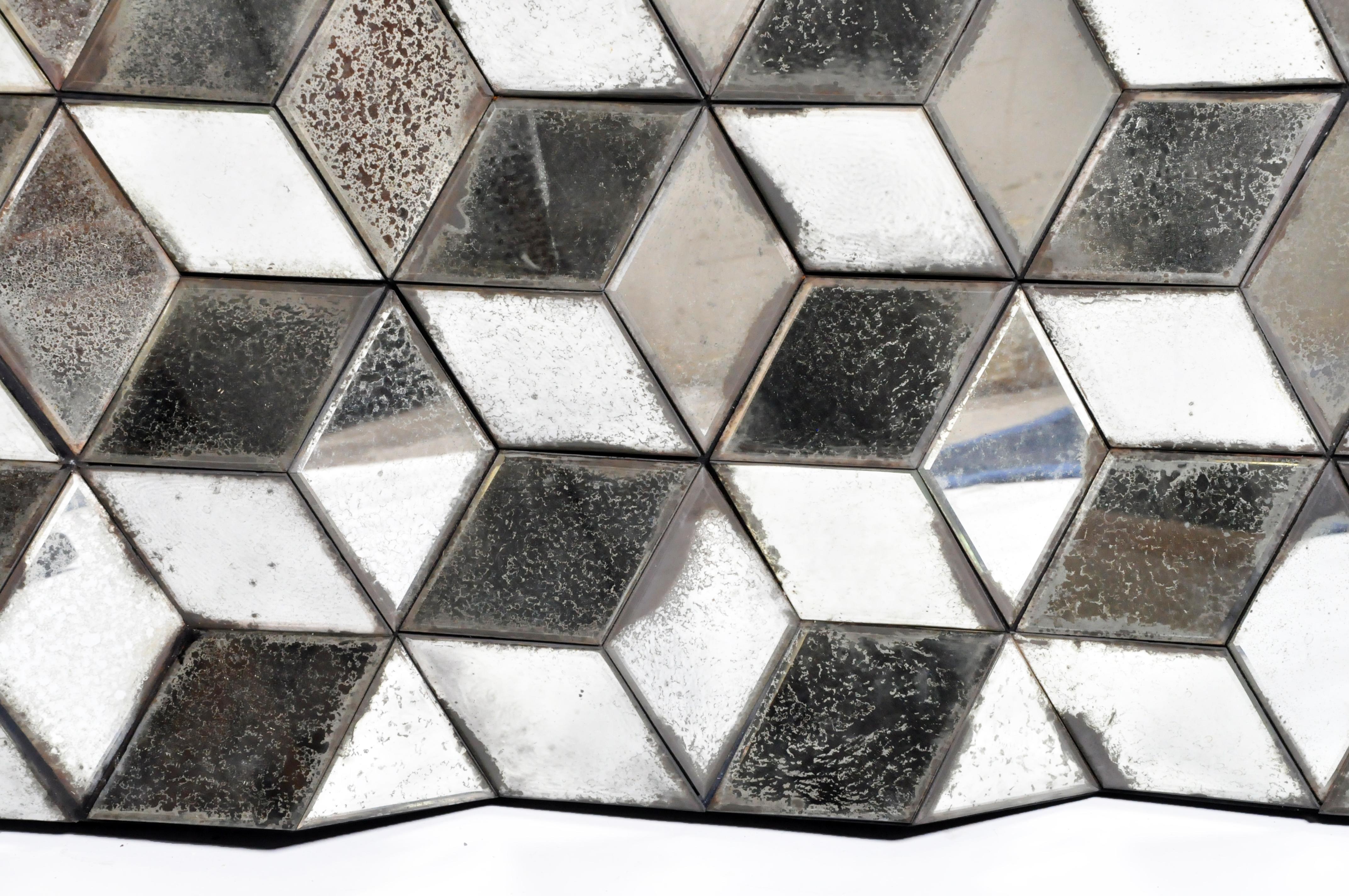 Belgian Glass Cube Brutalist Art Panel by Olivier de Shernee 5