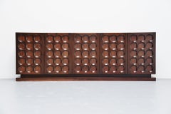 Belgian Graphic Brutalist Credenza Belgium, 1970