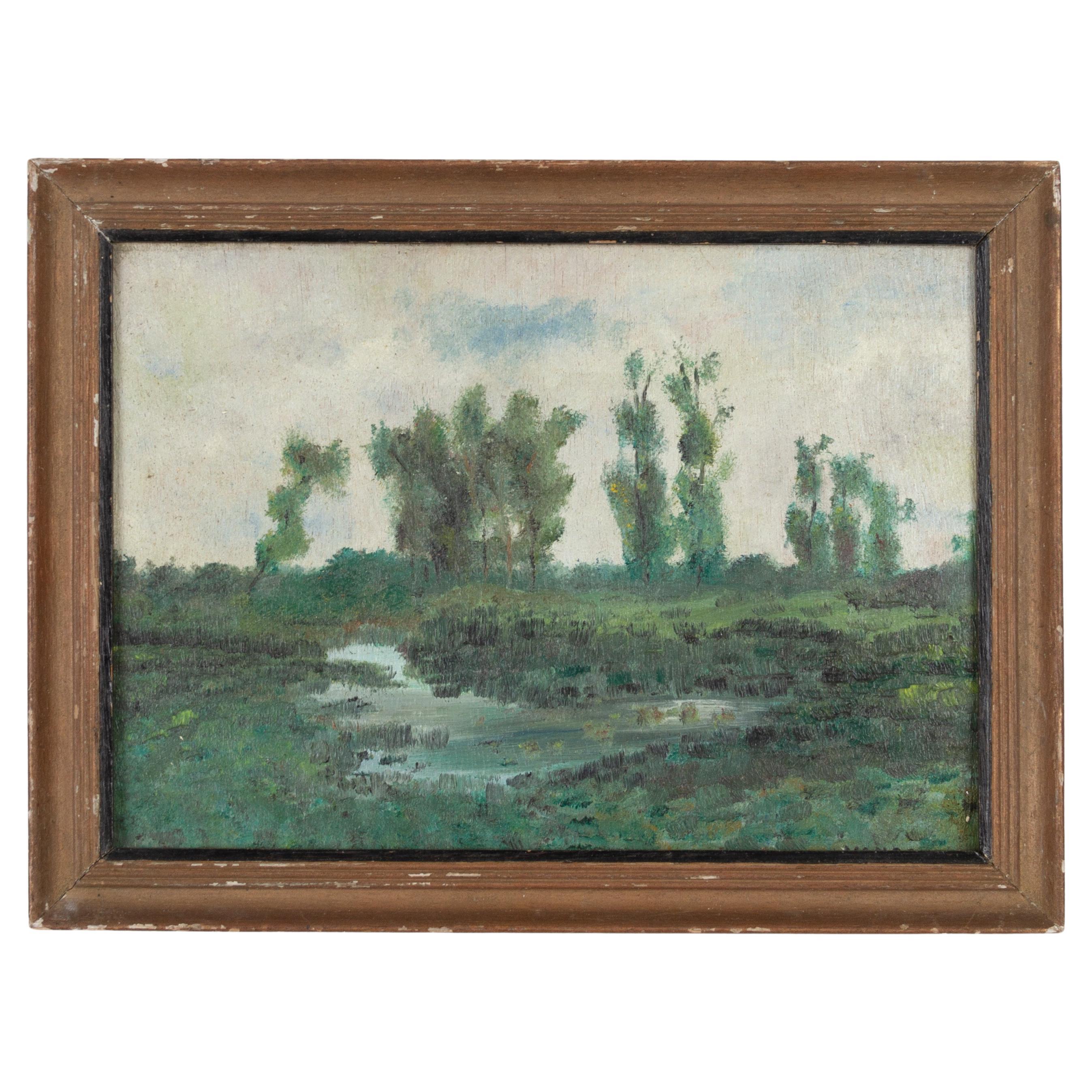 Peinture à l'huile impressionniste belge 