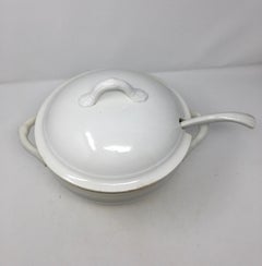 Belgian Ironstone Soup Tureen with Lid and Ladle