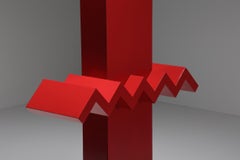 Renaat Ramon Postmodern Lacquered Steel Sculpture, Belgium, 1989