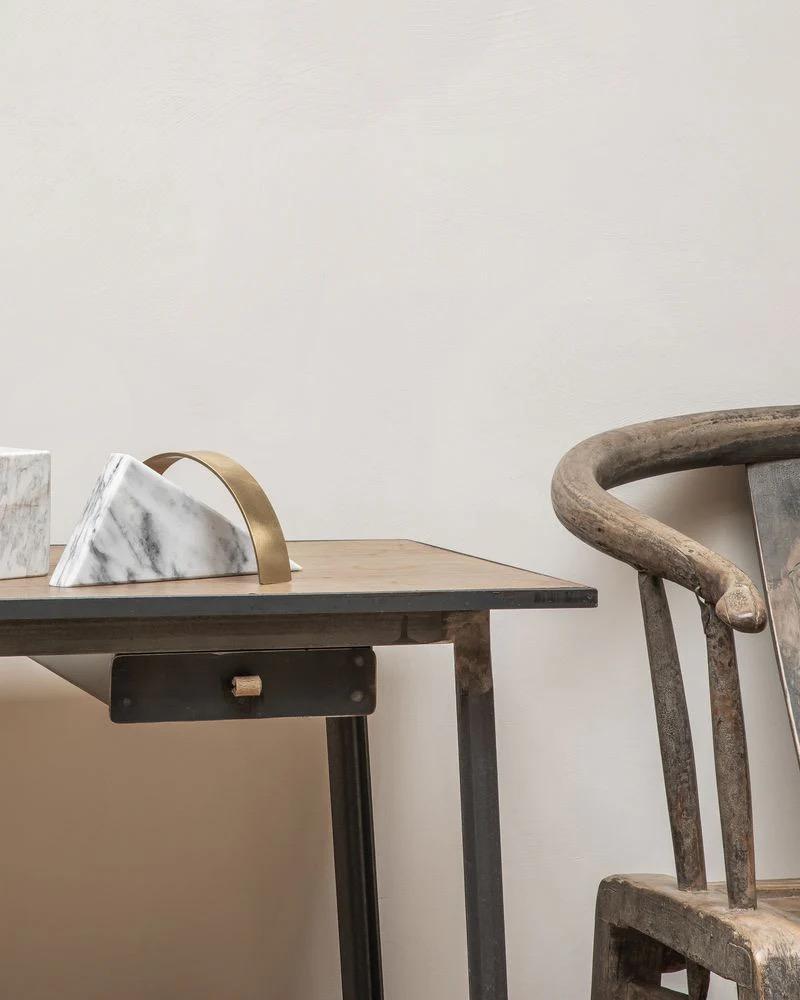 Belgian Leather and Metal Desk For Sale 2