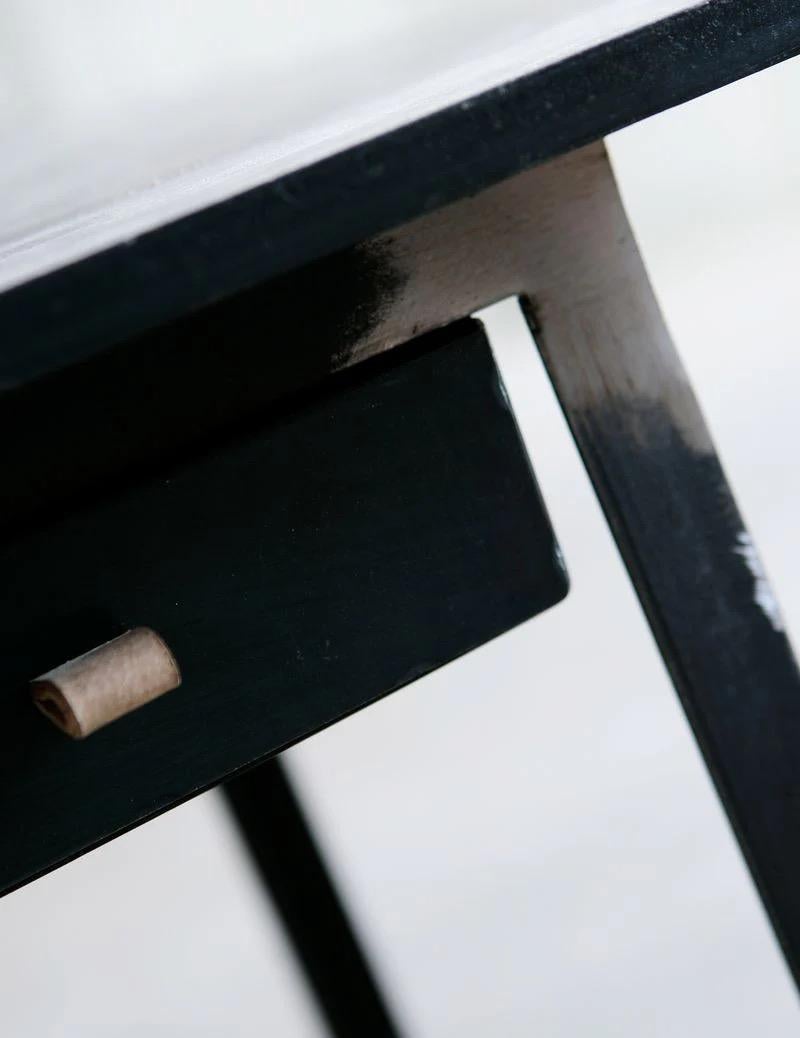 Belgian Leather and Metal Desk For Sale 3