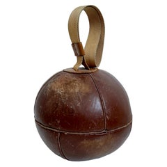 Vintage Belgian Leather Ball Weight