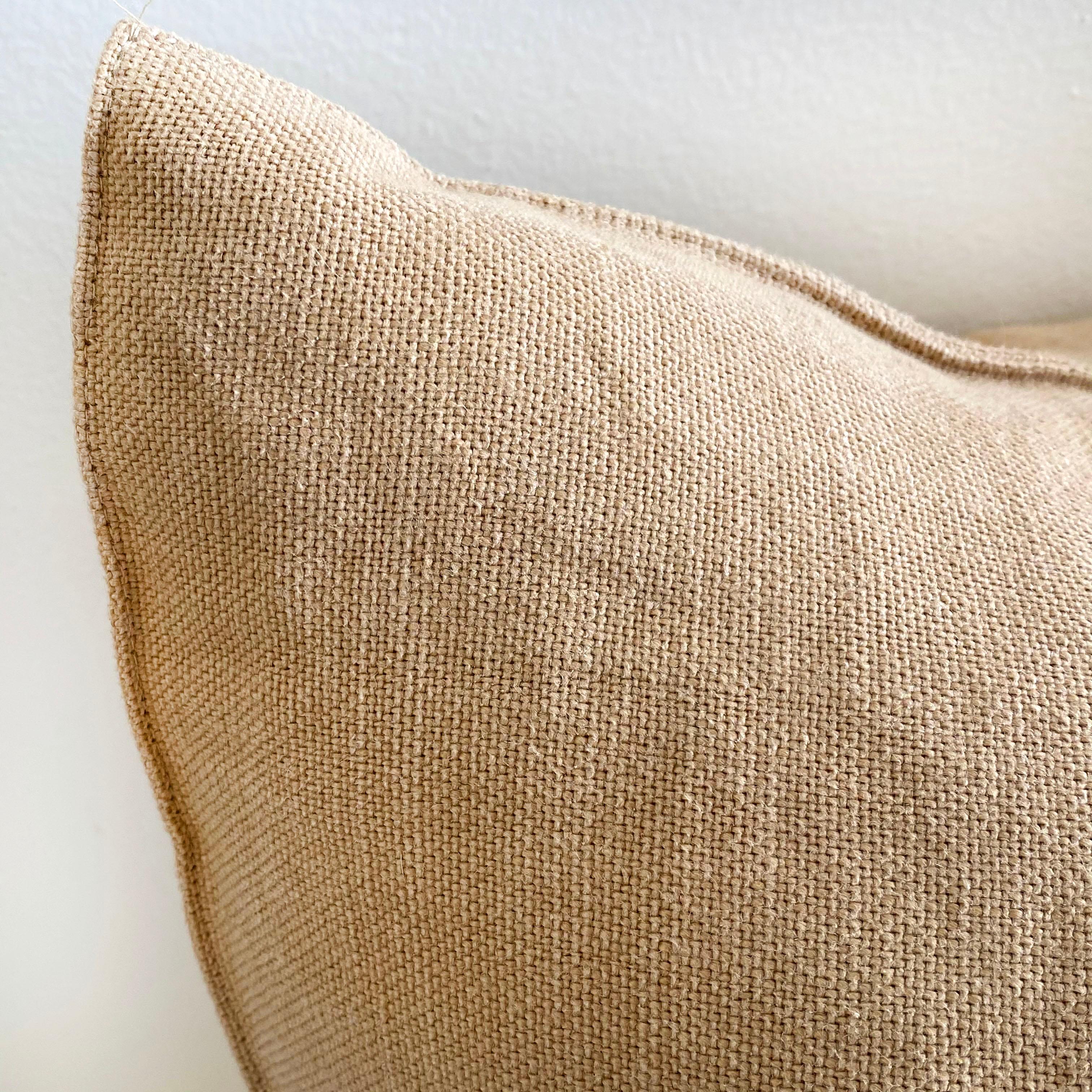 Belgian linen accent pillow in nude apricot color
This 20 x 20 accent pillow has a sham back closure.
this is for the cover only.
Insert is not included.