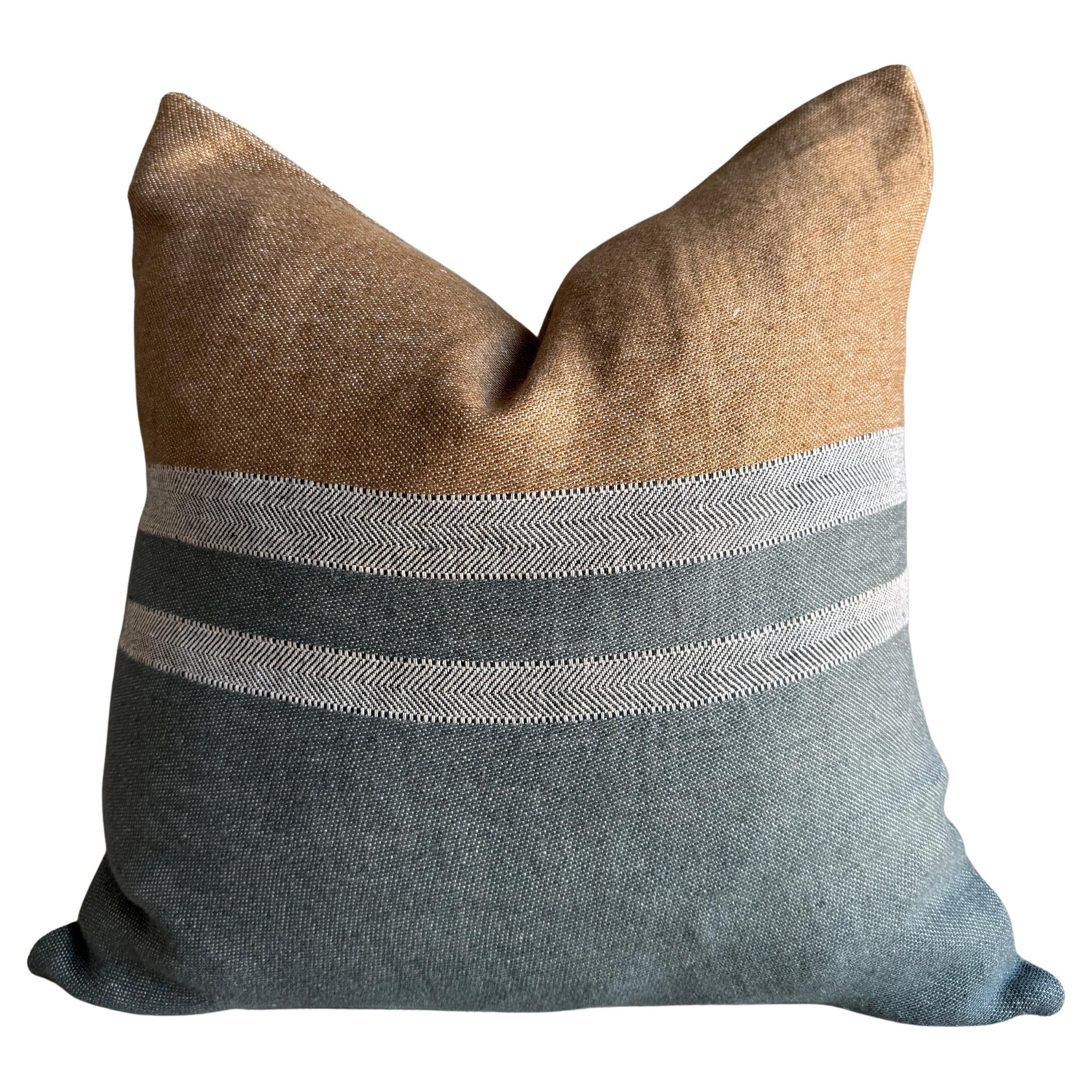 Almohada Aloutte de Lino Belga con Rayas Incluye Inserto de Pluma de Plumón en venta