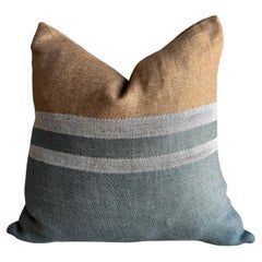 Belgian Linen Aloutte Pillow with Stripes Includes Down Feather Insert