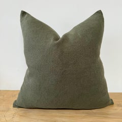 Belgian Linen Pillow Cover in Forest
