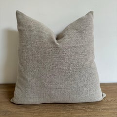 Belgian Linen Pillow with Down Insert in Natural