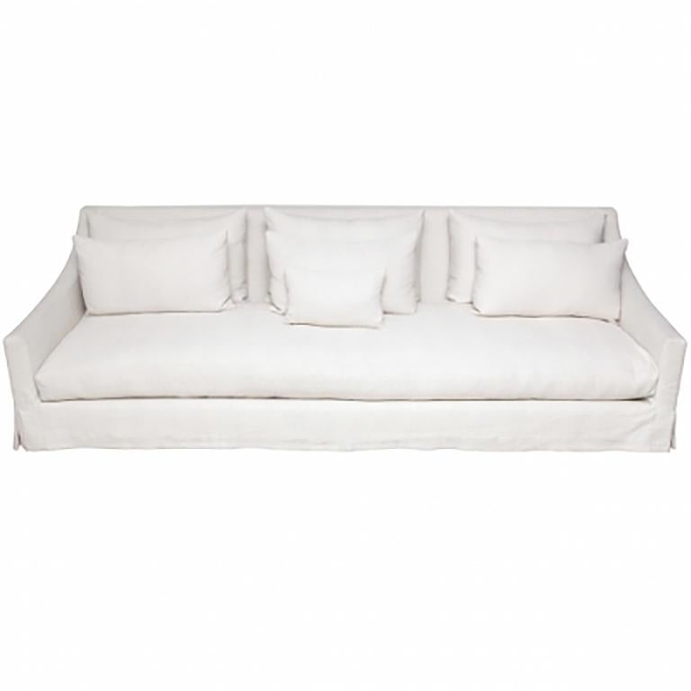 sloped arm sofa