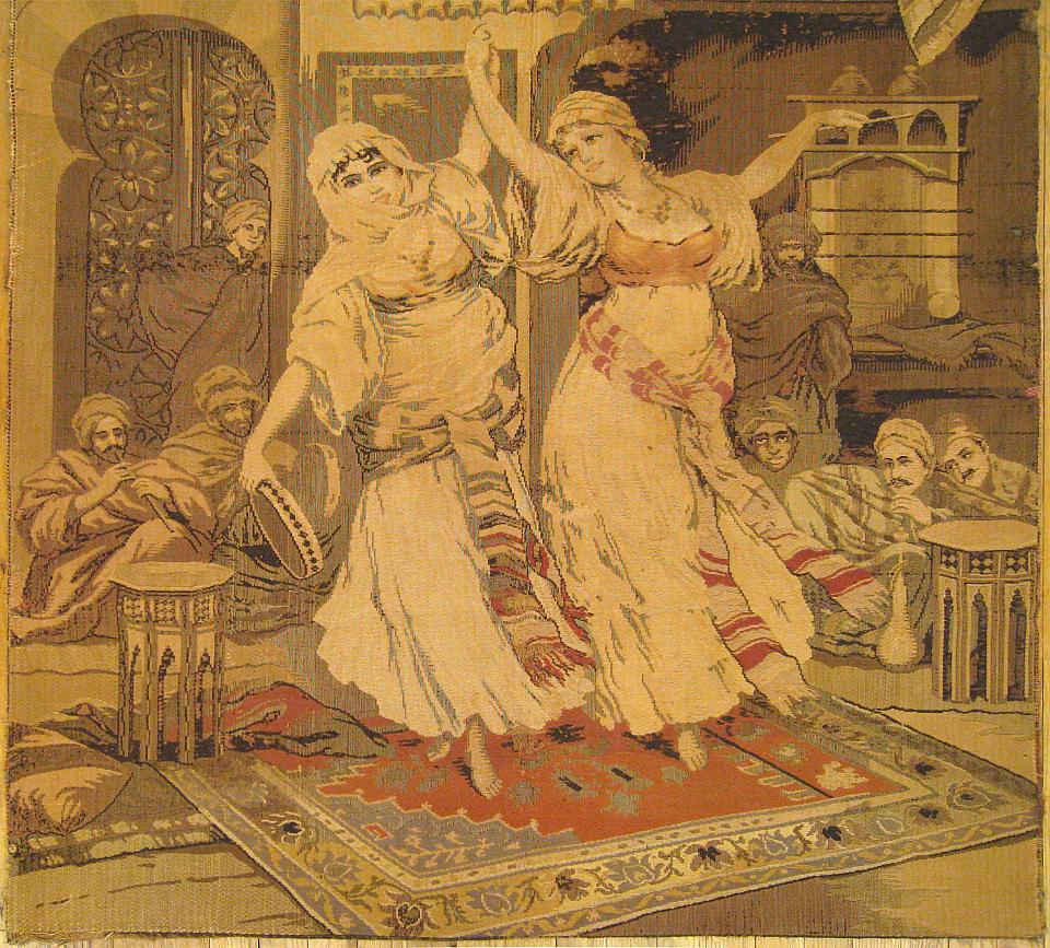 European Belgian Loomed Bazaar Tapestry, circa 1900