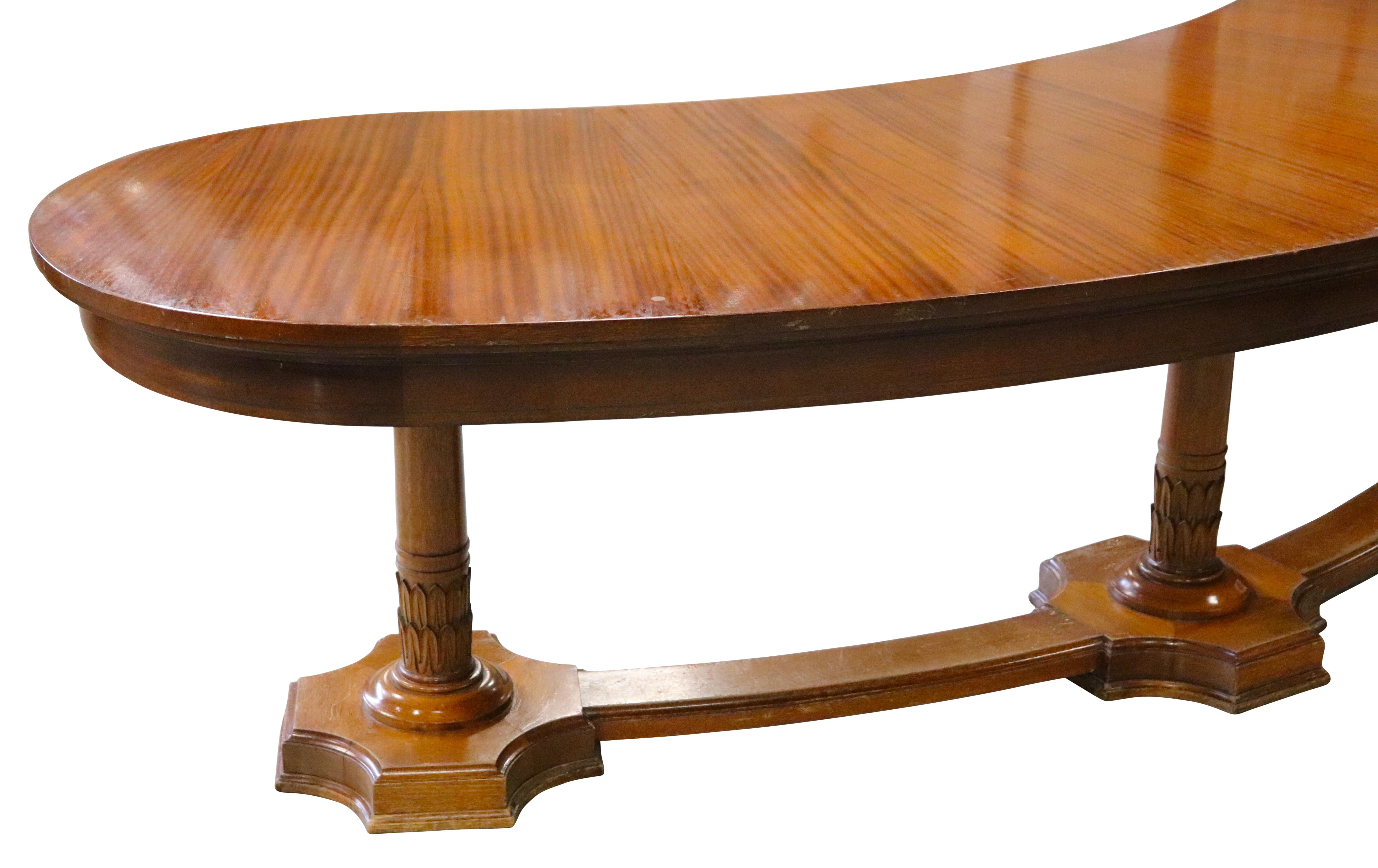 20th Century Belgian Mahogany Conference Table, Boardroom Table, circa 1920 For Sale