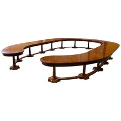 Used Belgian Mahogany Conference Table, Boardroom Table, circa 1920