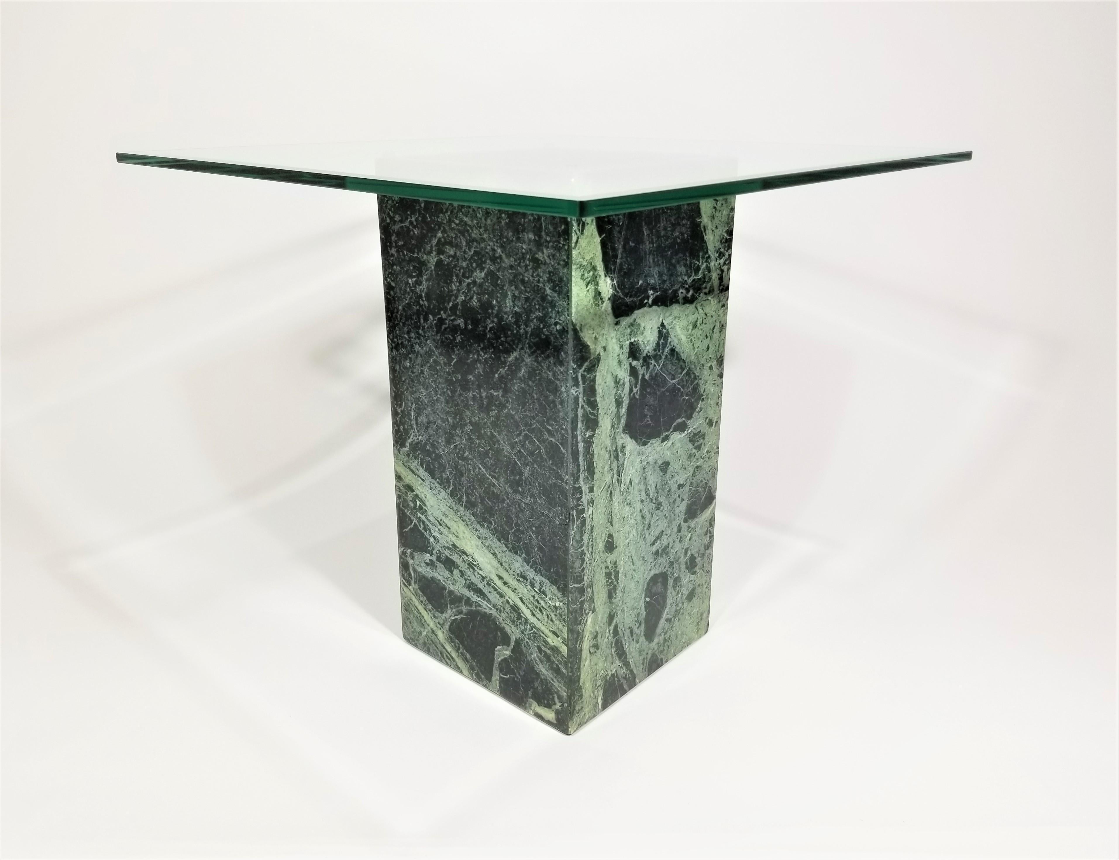 Belgian Marble and Glass Table Mid Century, 1970s For Sale 1