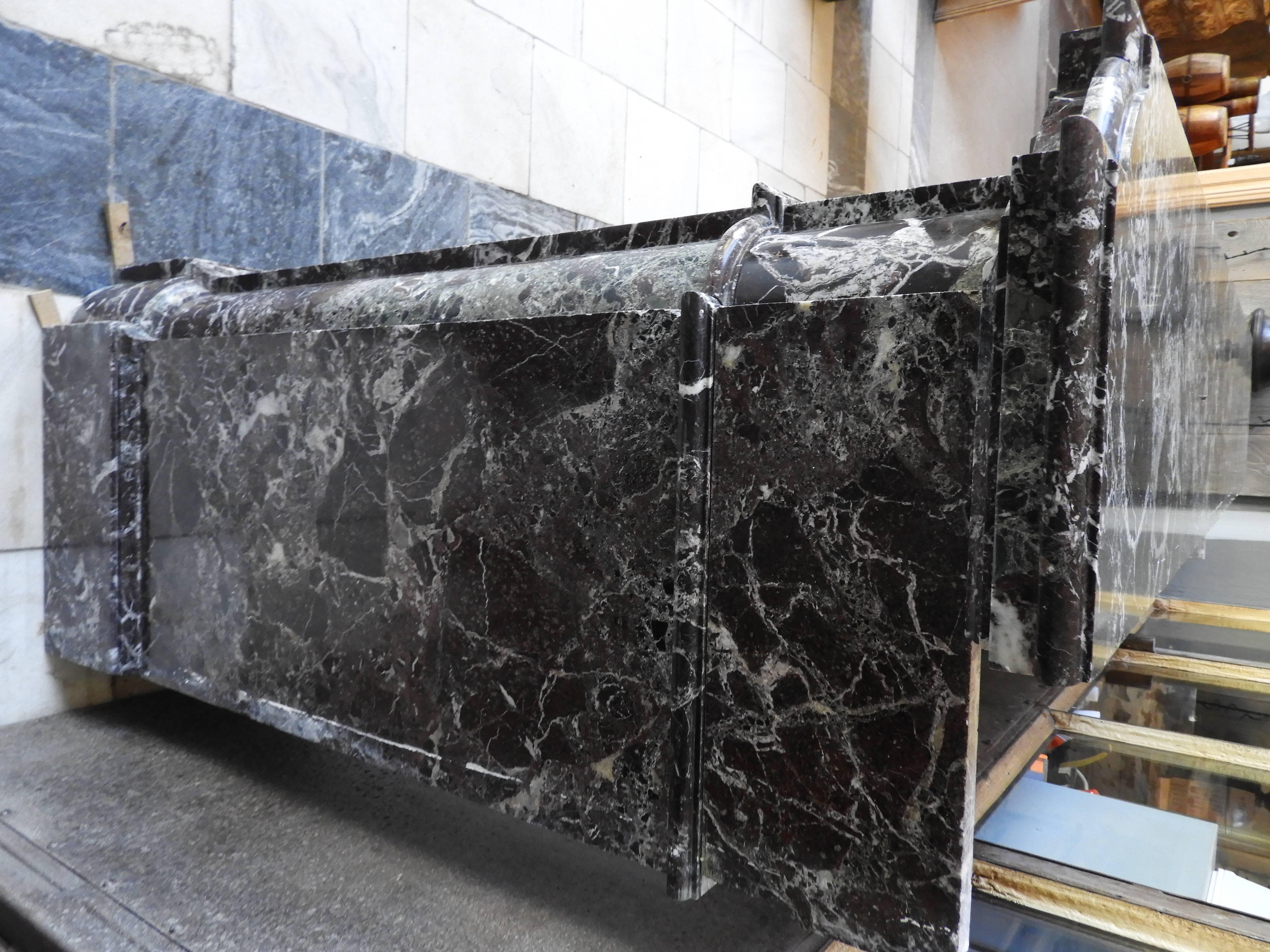 Belgian Marble Early 20th Century Fireplace Mantle For Sale 8