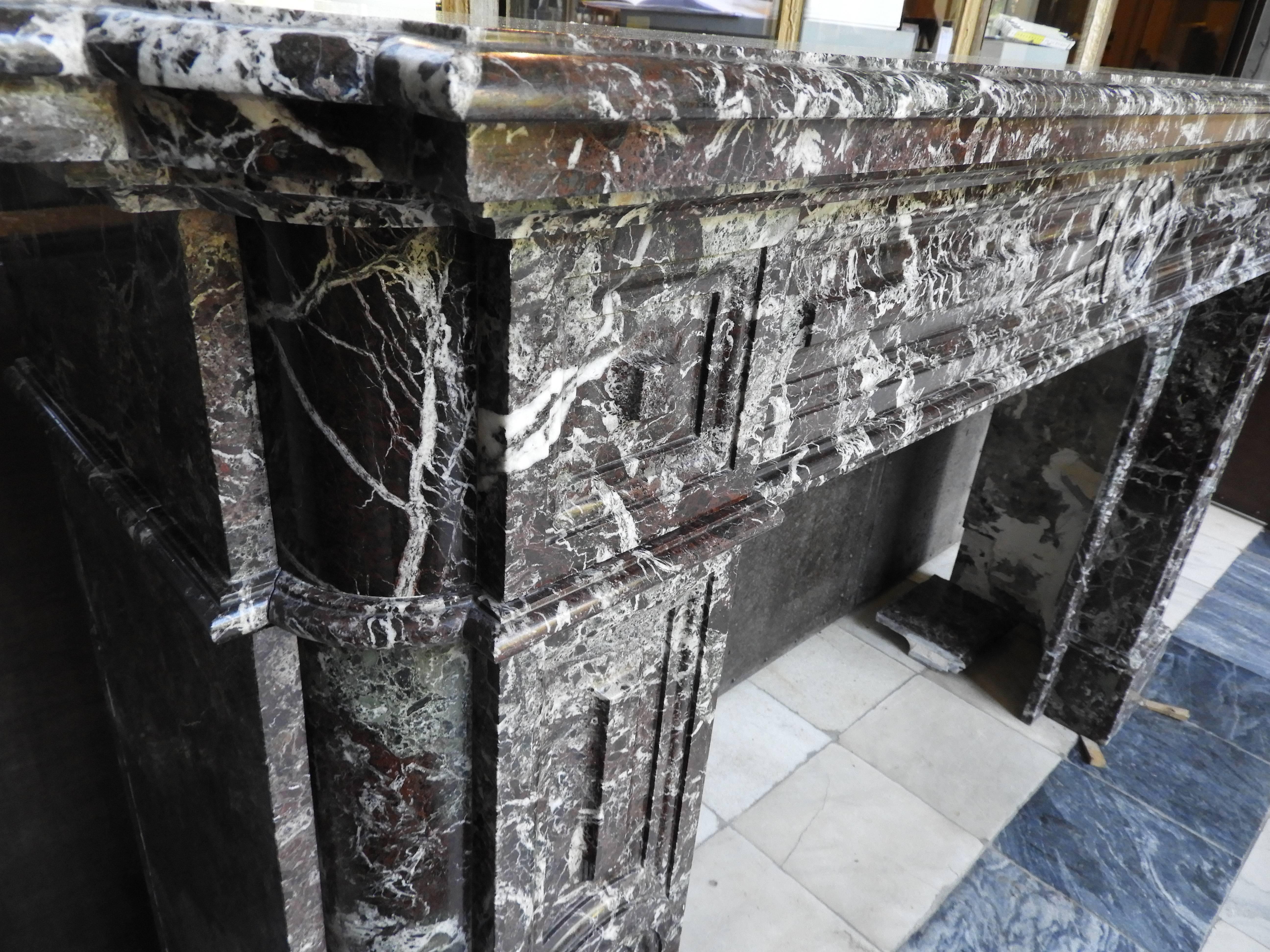 Belgian Marble Early 20th Century Fireplace Mantle For Sale 10