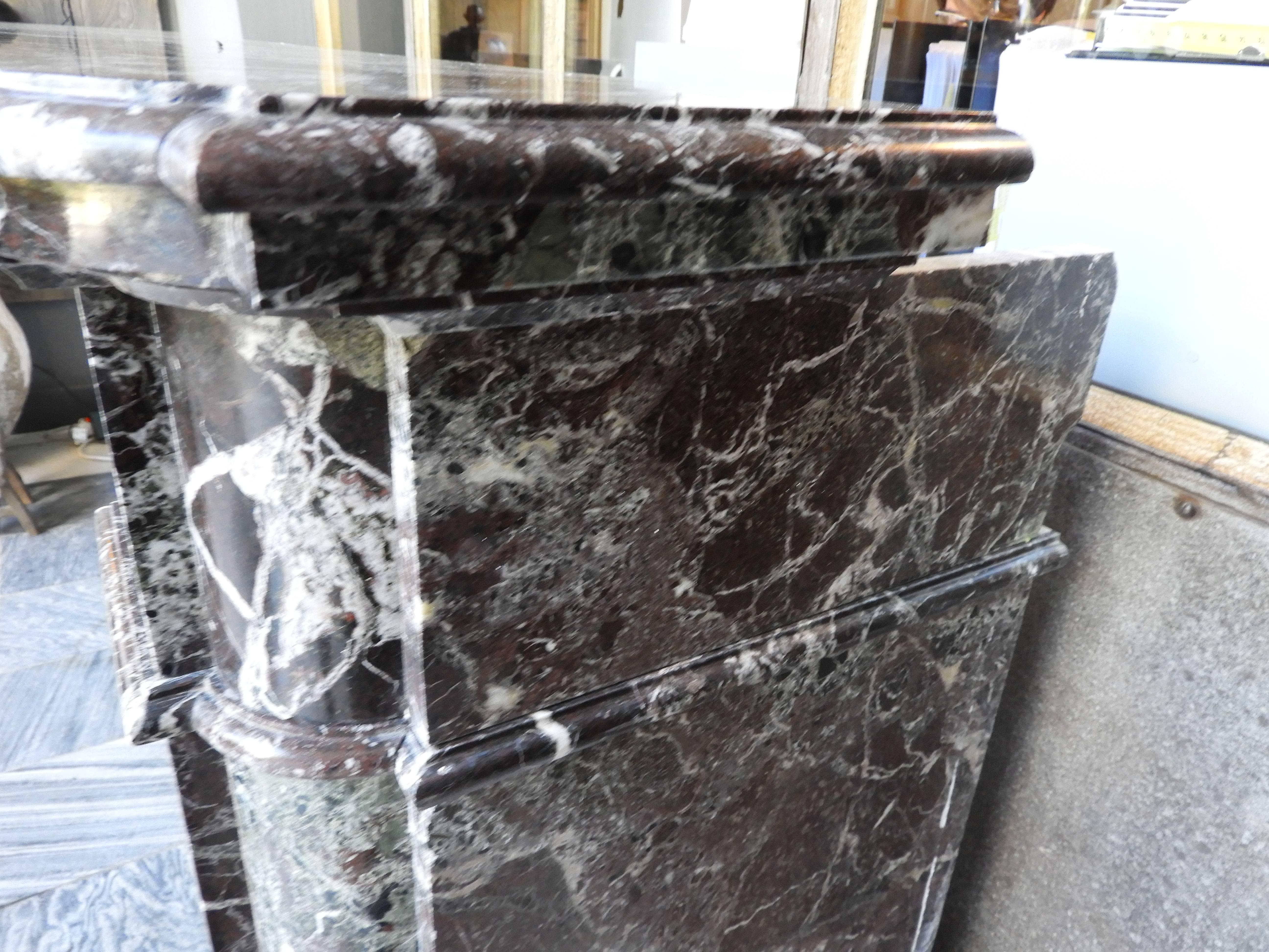 Belgian Marble Early 20th Century Fireplace Mantle For Sale 1