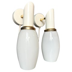 Belgian Massive Lighting Weiße Wall Lights, 1990er Jahre