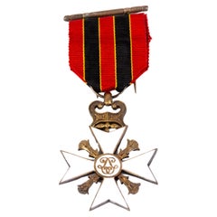 Antique Belgian Medal Civil Decoration for Long Servive 1900