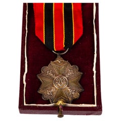 Antique Belgian Medal Civil Decoration for Long Servive in Administration