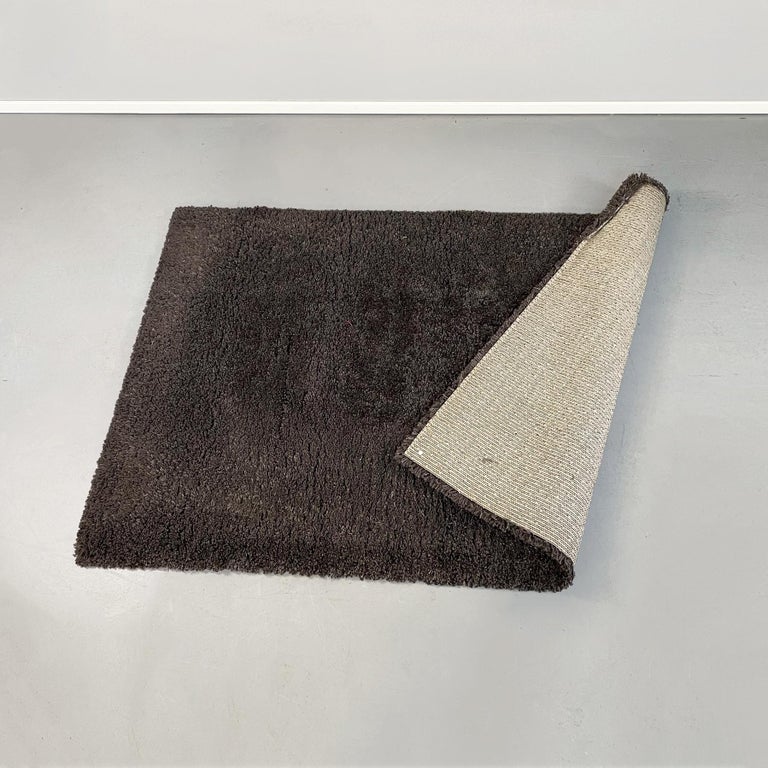 Belgian MidCentury Brown Gray Polypropylene LongHaired carpet, 1970s