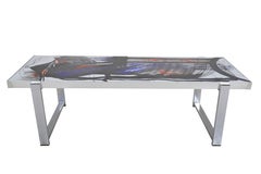 Belgian Mid-Century Modern Coffee Table with Tiles, Denisco, 1960s