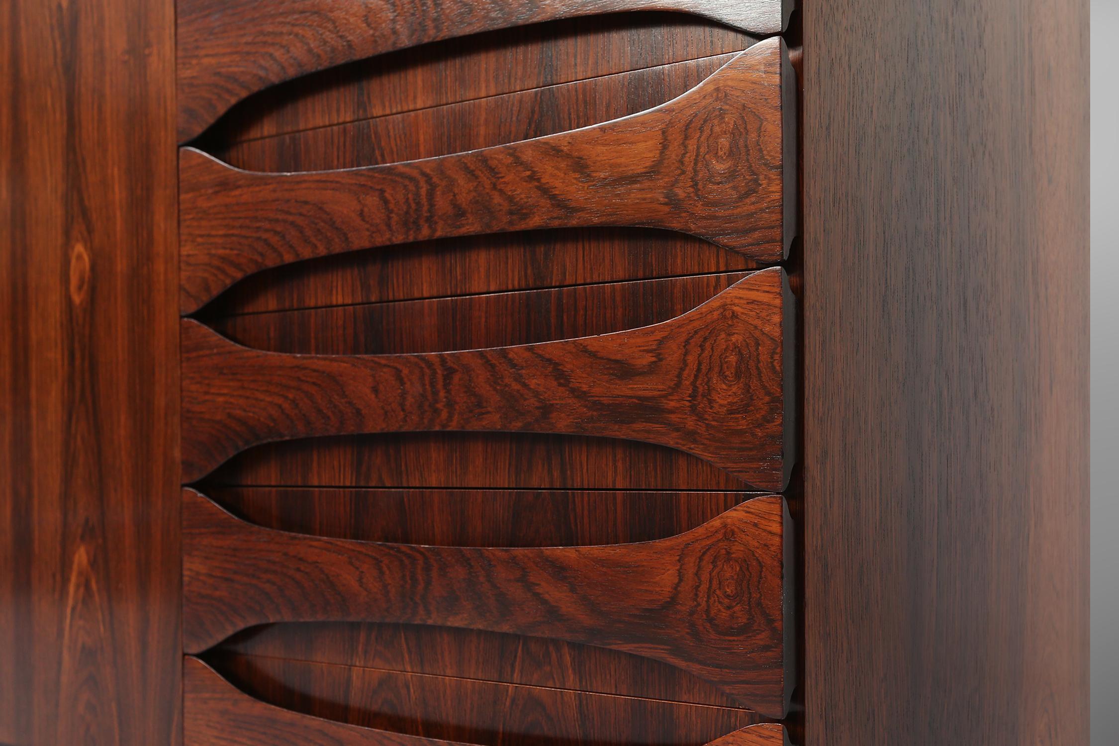 Mid-20th Century Belgian Mid-Century rosewood highboard 1960 For Sale