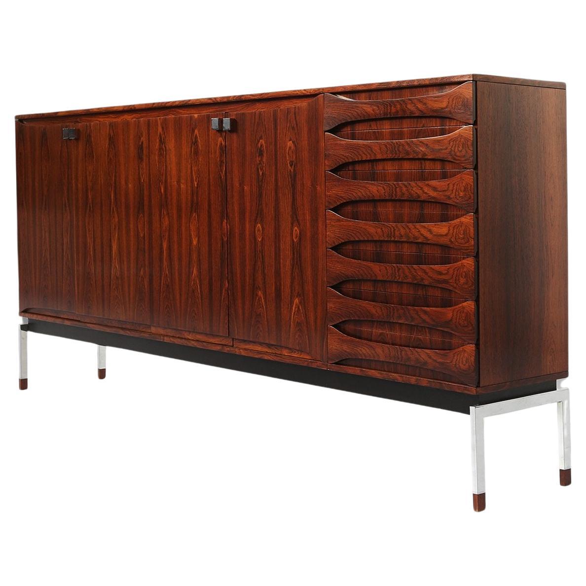 Buffet haut en palissandre belge du milieu du siècle, années 1960