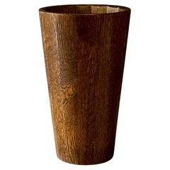 Belgian Midcentury Wood Umbrella Stand or Waste Bin