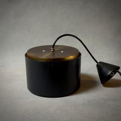 Belgian Midcentury Brass Hanging Lamp