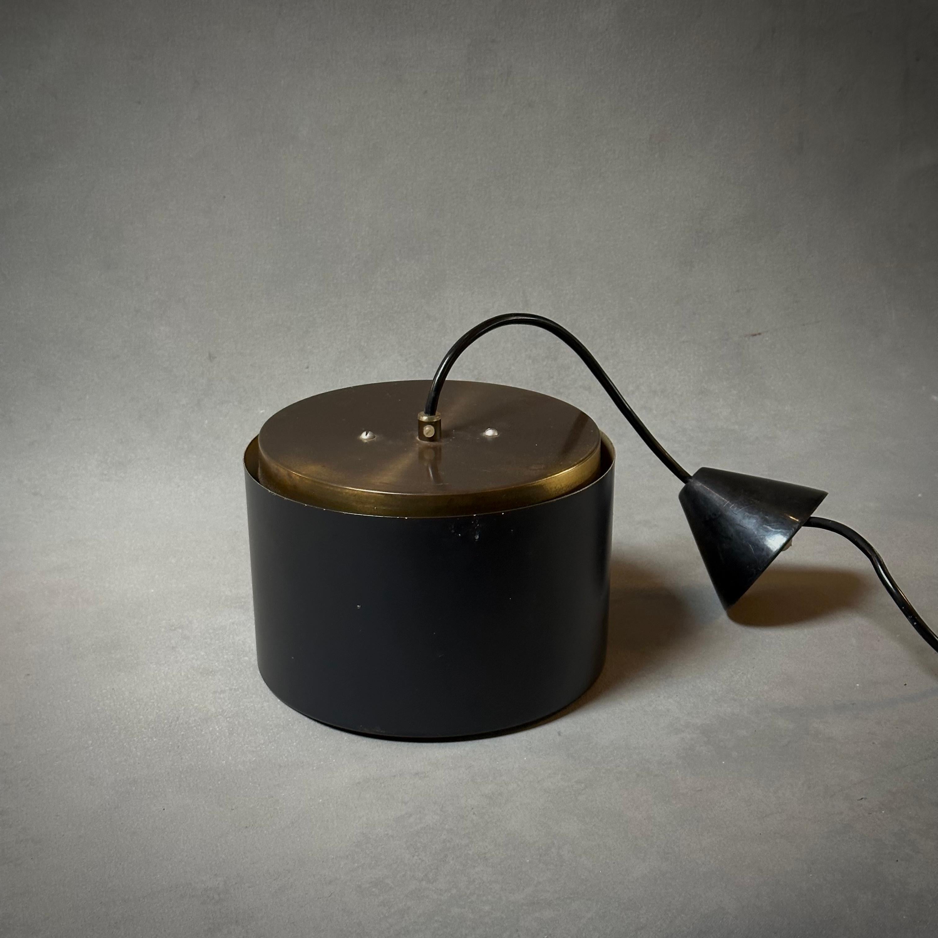 Mid-20th Century Belgian Midcentury Brass Hanging Lamp For Sale